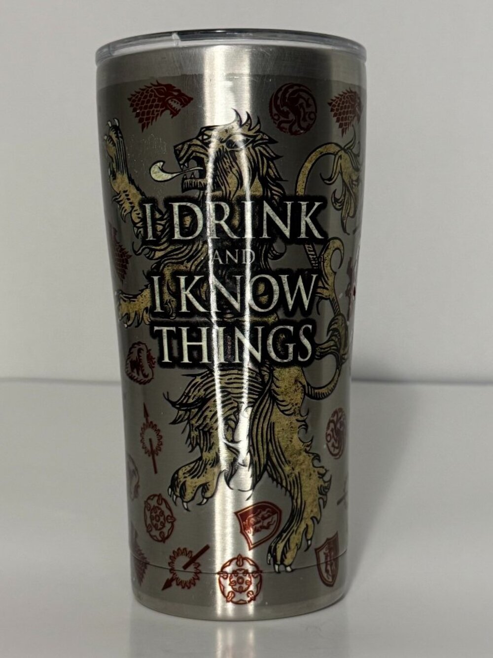 Tervis Game of Thrones I Drink and I Know Things Tumbler 20oz Stainless w Lid